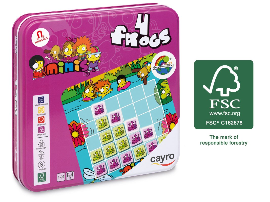 4 FROGS. Juego magnético en lata - Cayro