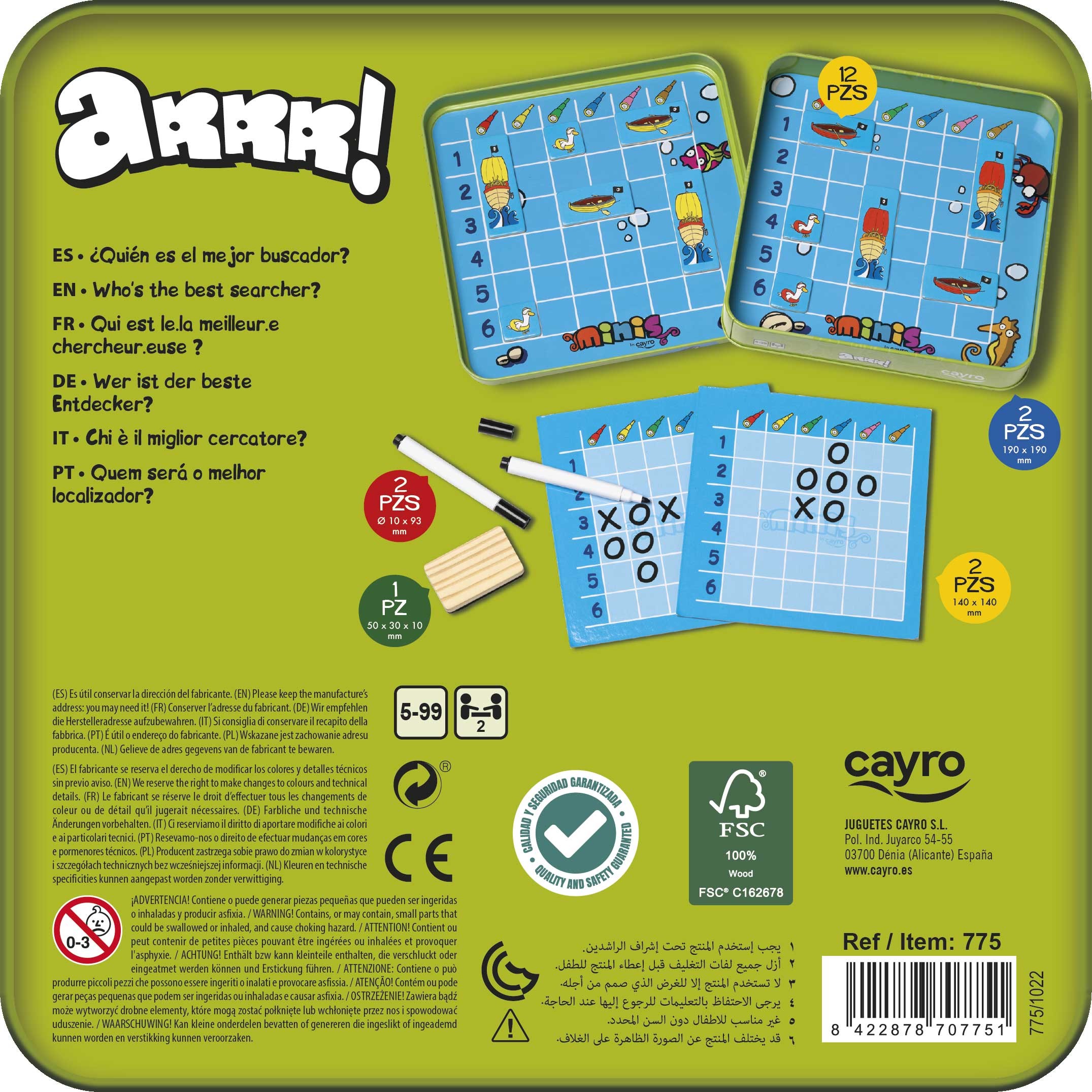 ARRR! Juego de Barcos. Juego magnético en lata - Cayro - Imagen 3