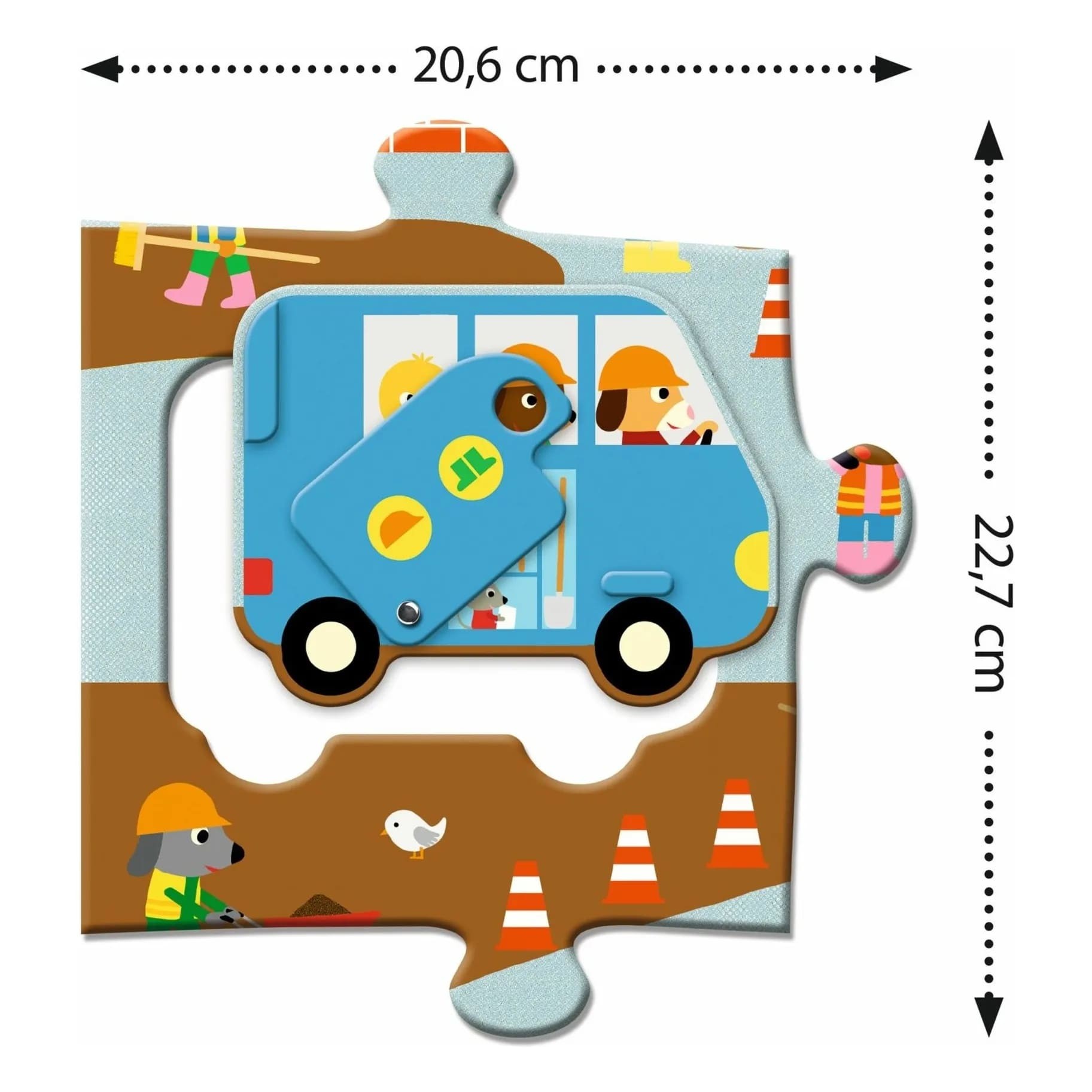 Puzzle Gigante Sitio de Construcción - Djeco - Imagen 4