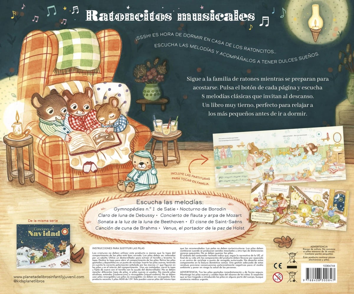 Canciones para ir a dormir, libro musical - Timun Mas - Imagen 2