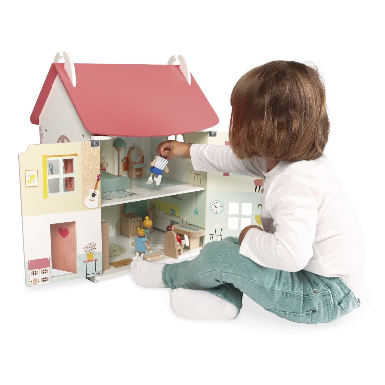 Casa de Muñecas con accesorios y personajes - Janod - Imagen 6