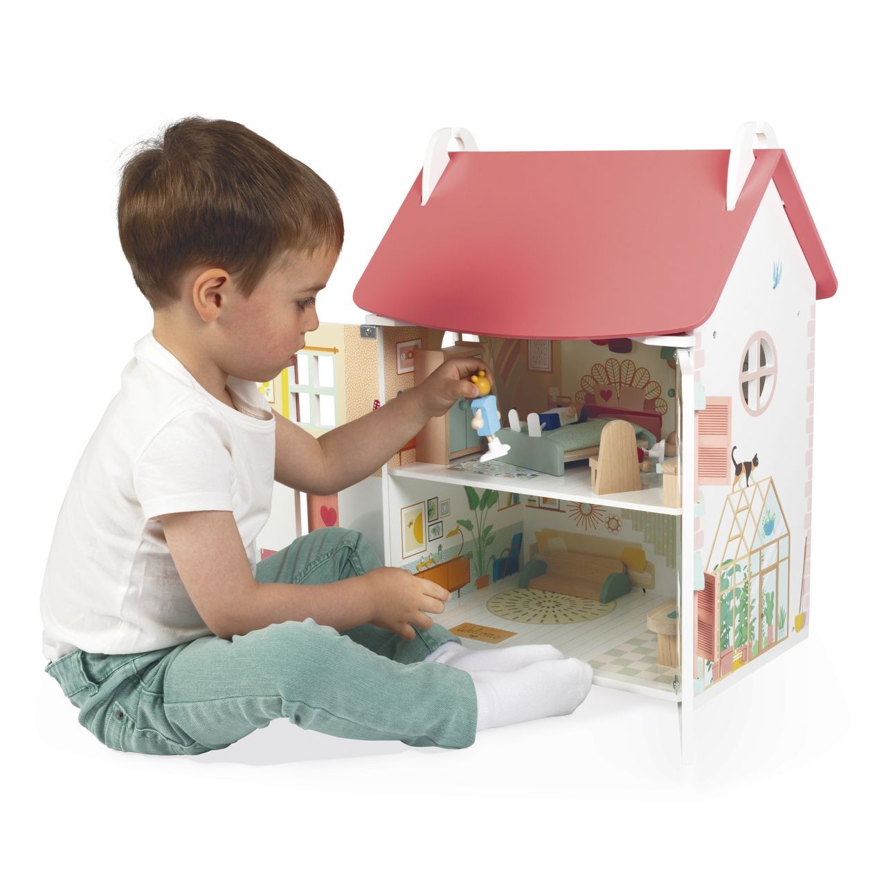 Casa de Muñecas con accesorios y personajes - Janod - Imagen 7