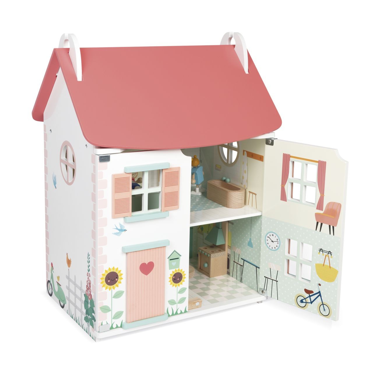 Casa de Muñecas con accesorios y personajes - Janod - Imagen 5