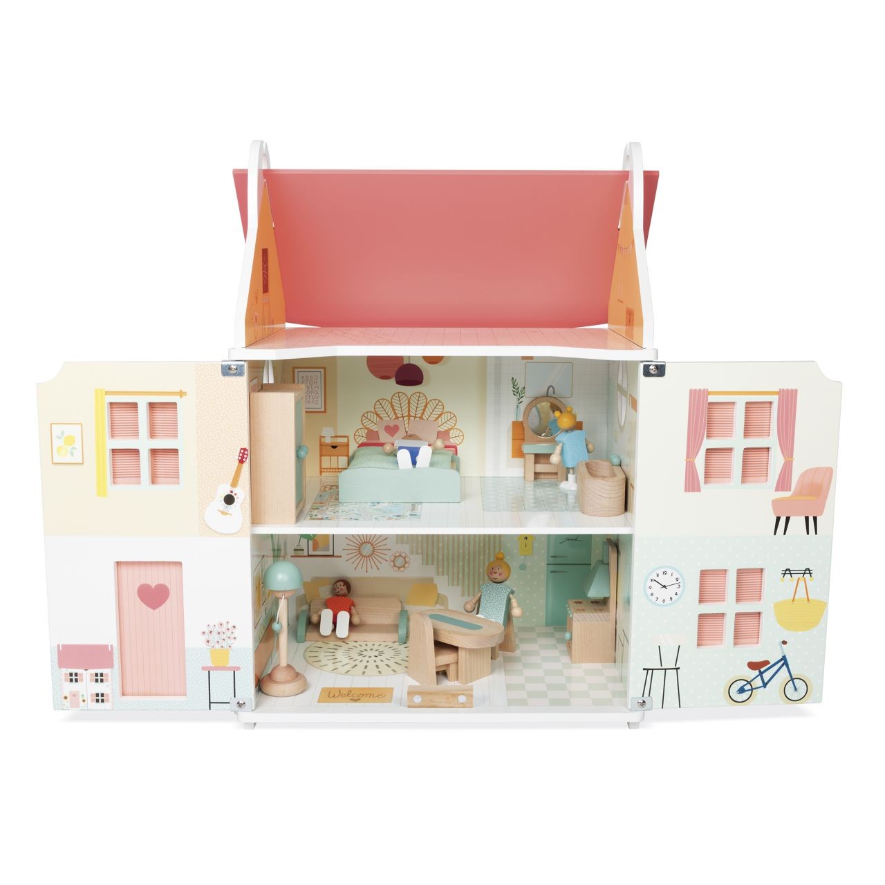 Casa de Muñecas con accesorios y personajes - Janod - Imagen 4