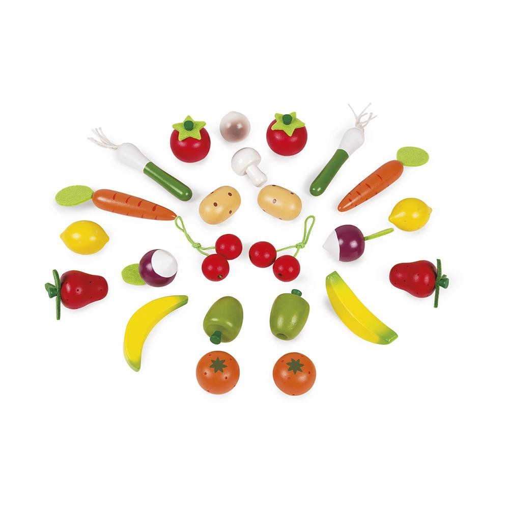 Cesta de 24 Frutas y Verduras - Janod - Imagen 4