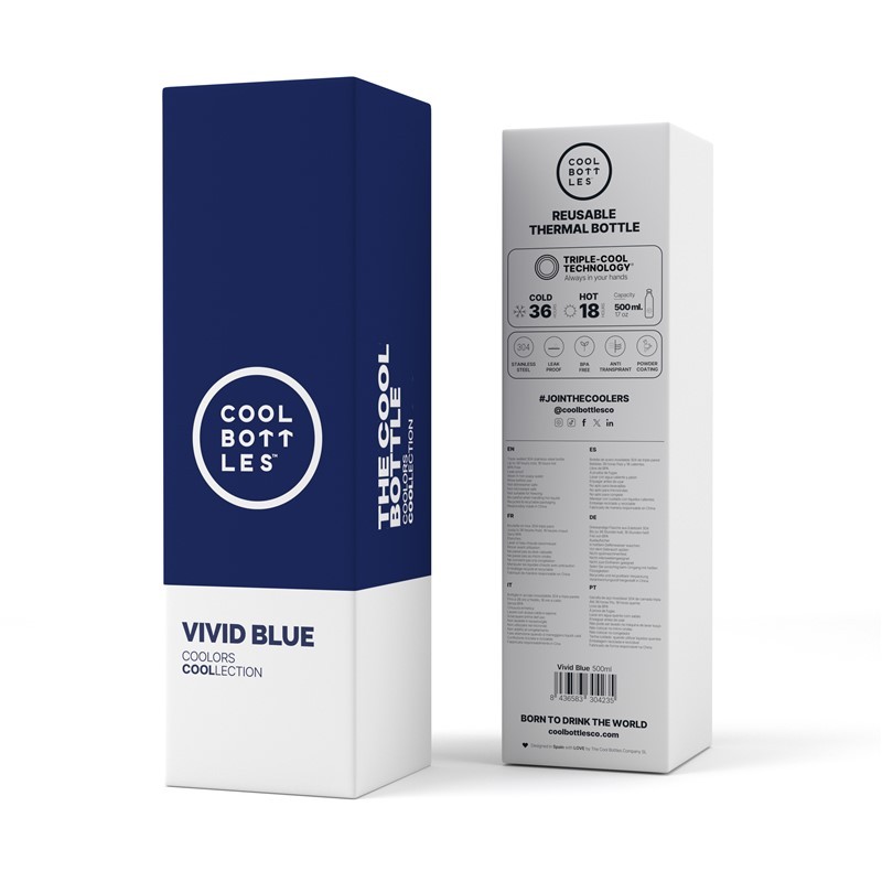 Botella Térmica de Acero Inoxidable Vivid Blue 500ml - Imagen 4