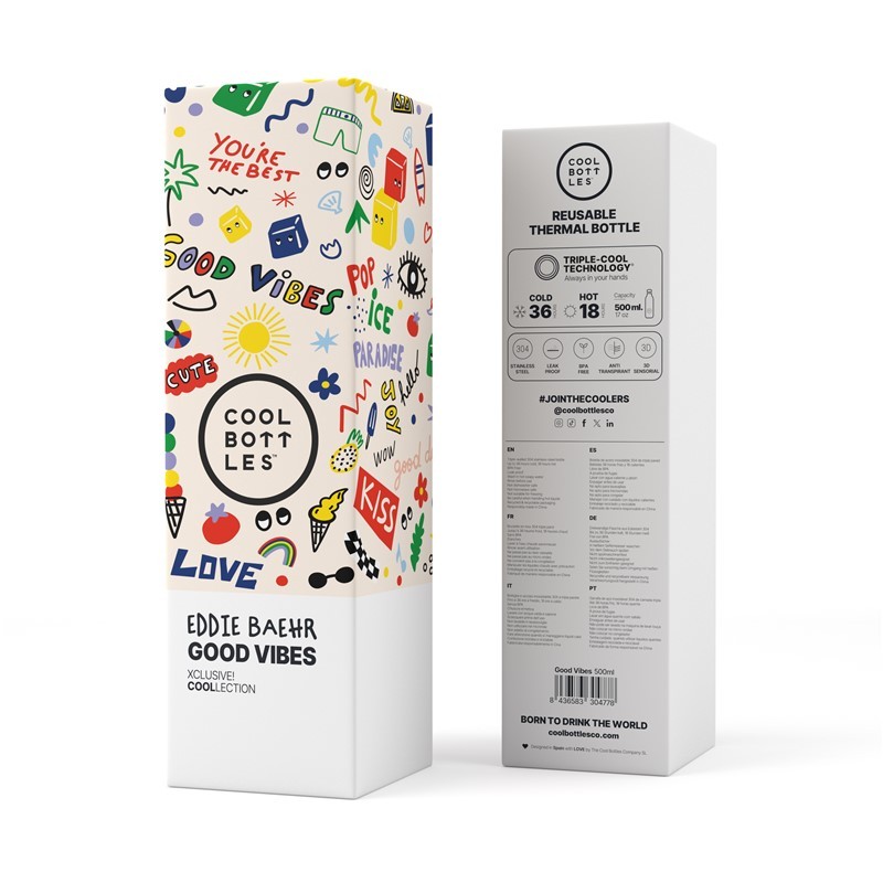 Botella Térmica de Acero Inoxidable Good Vibes 500ml - Imagen 4