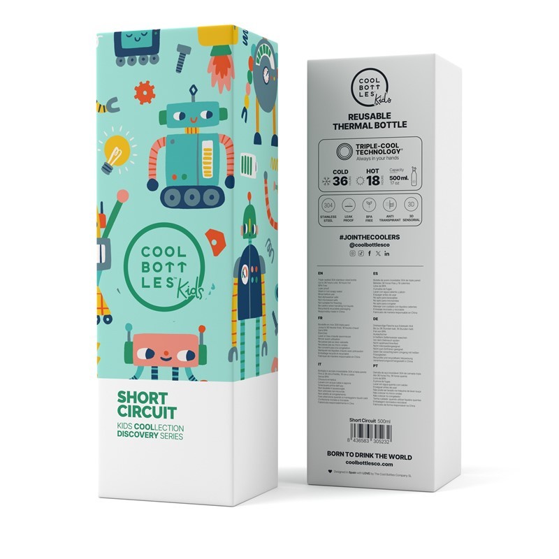 Botella Térmica de Acero Inoxidable Kids Short Circuit 500ml - Imagen 4
