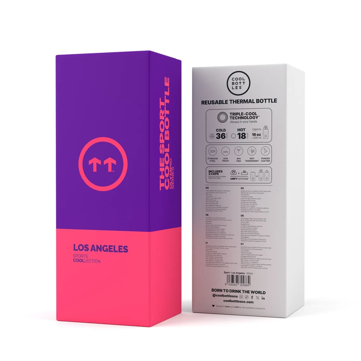 Botella Térmica de Acero Inoxidable Sport Los Ángeles 500ml - Imagen 6