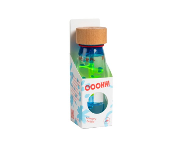 Botella Sensorial. Move Bottle Spiral Blue - Petit Boum - Imagen 2
