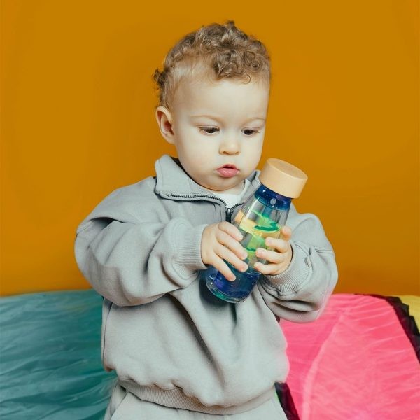 Botella Sensorial. Move Bottle Spiral Blue - Petit Boum - Imagen 5