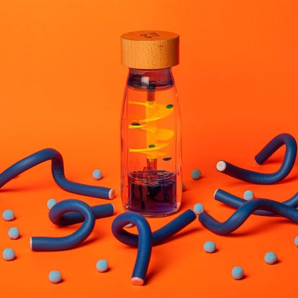 Botella Sensorial. Move Bottle Spiral Blue - Petit Boum - Imagen 4