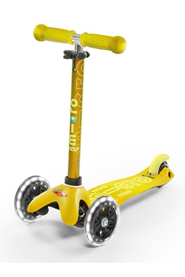 Patinete Micro Mini Deluxe Amarillo LED - Imagen 4