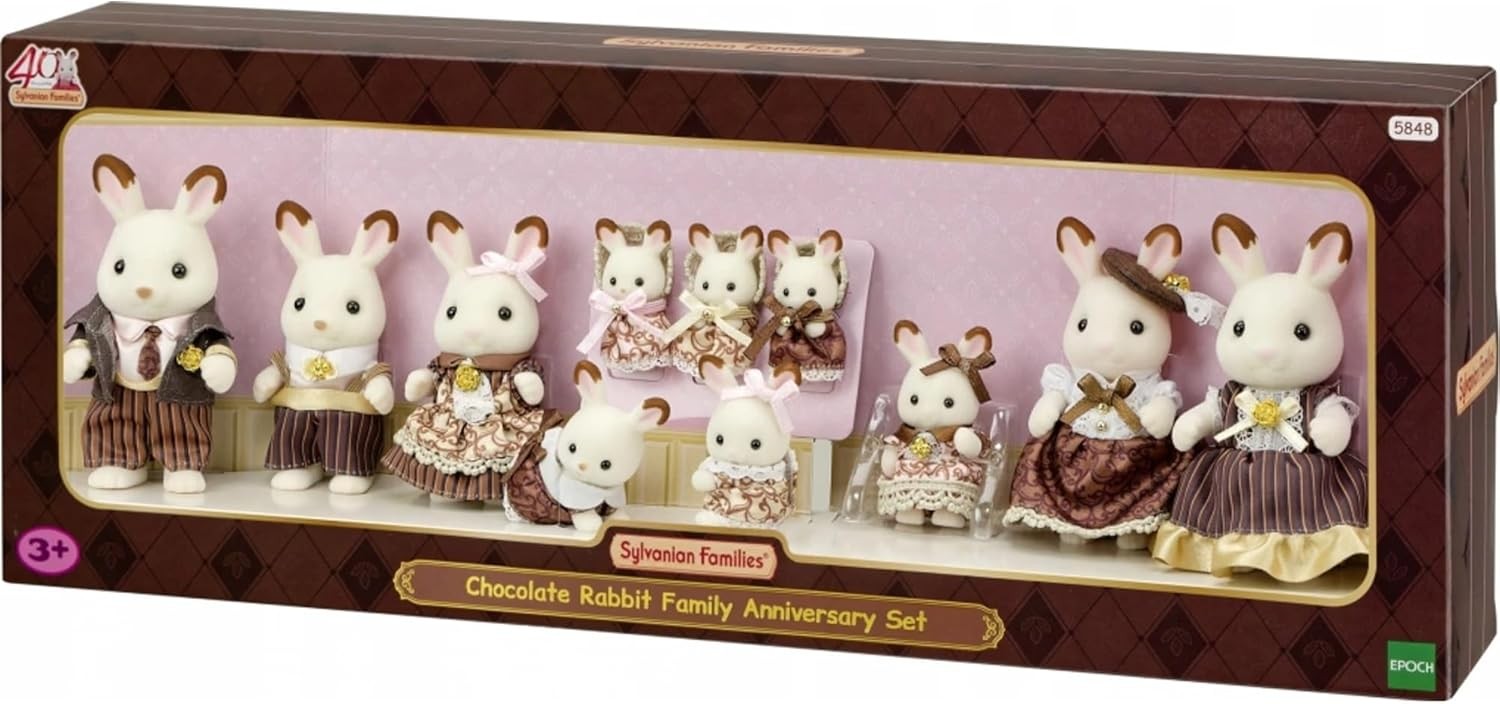 Set de 40 Aniversario Familia Conejo Chocolate - Sylvanian Families - Imagen 4