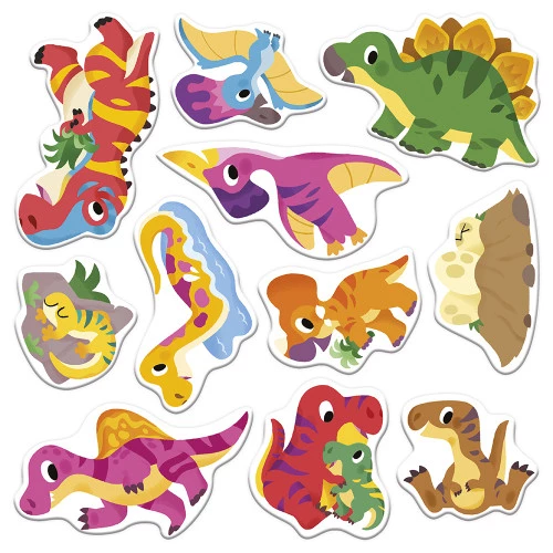 Pegatinas Gruesas Reposicionables Dinosaurios - Janod - Imagen 5