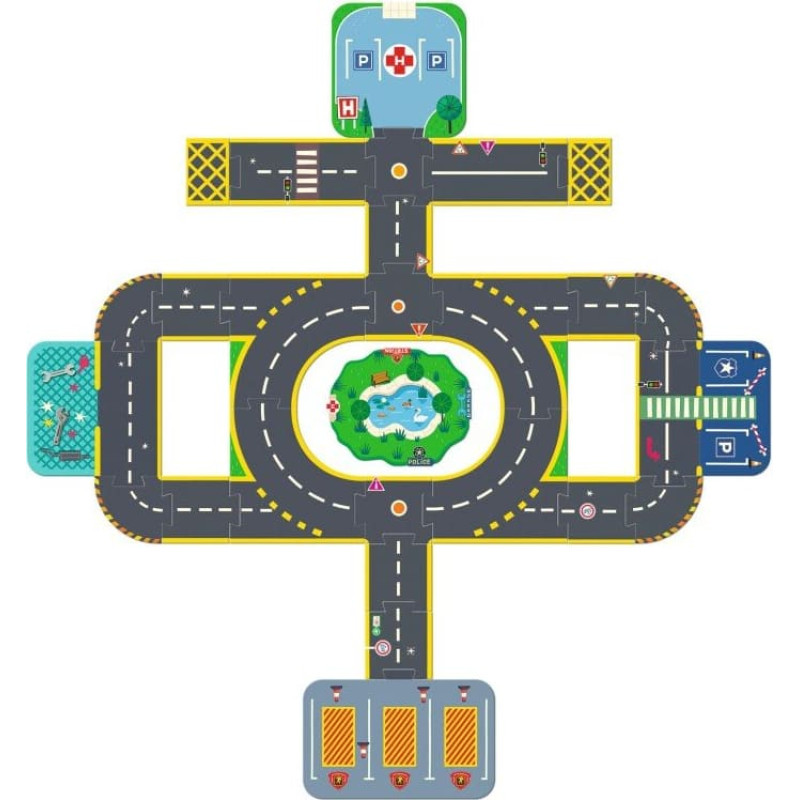 Puzzle City Gigante 34 pzas. Crazy Motors - Djeco - Imagen 5