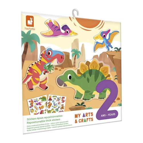 Imagen de portada de Pegatinas Gruesas Reposicionables Dinosaurios