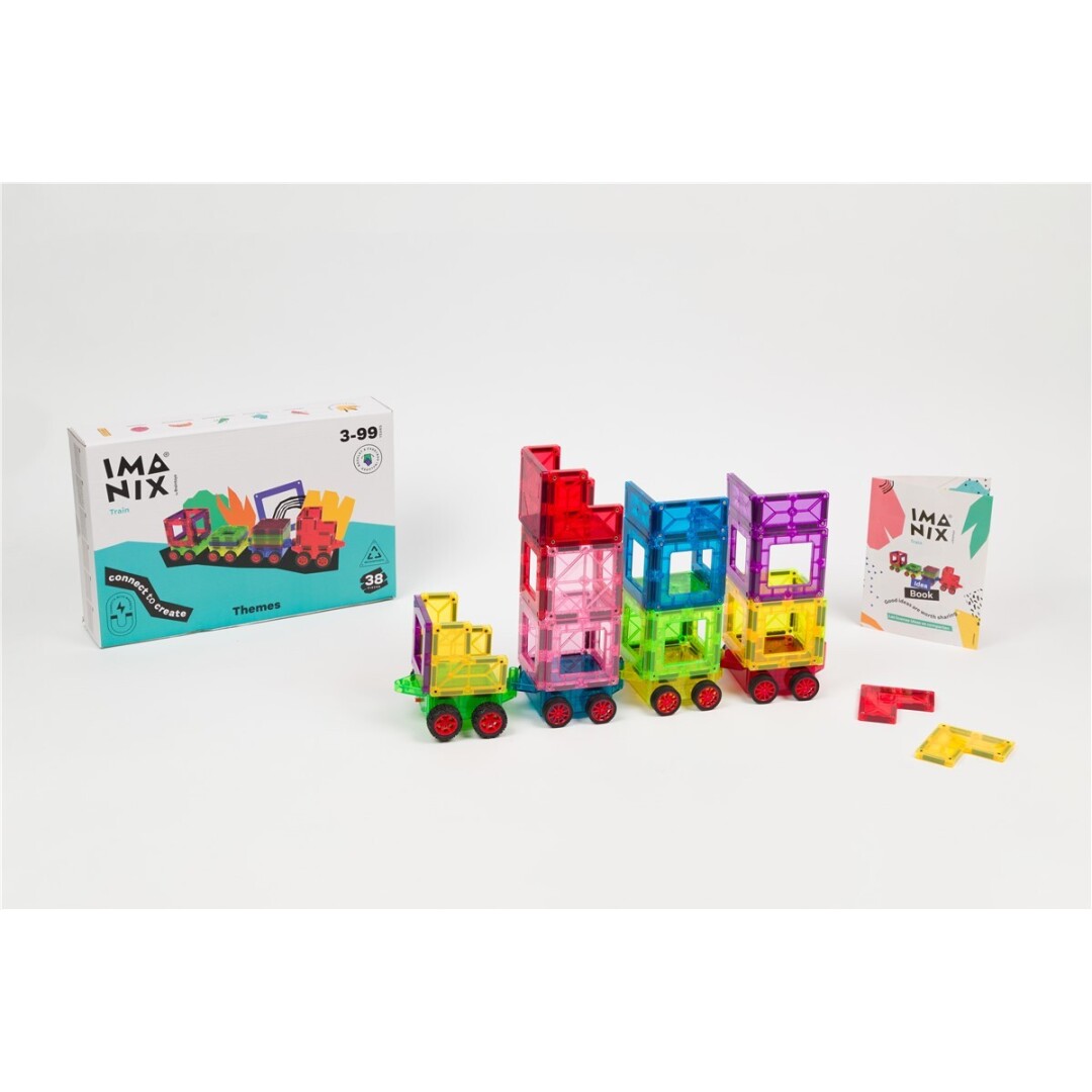 Primera imagen de Braintoys Imanix Tren con Vagones 38 pzas
