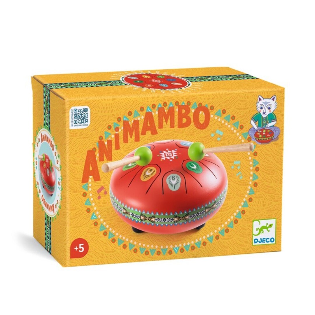 Primera imagen del Animambo Tambor Metálico Rojo de Lengüetas 8 Notas