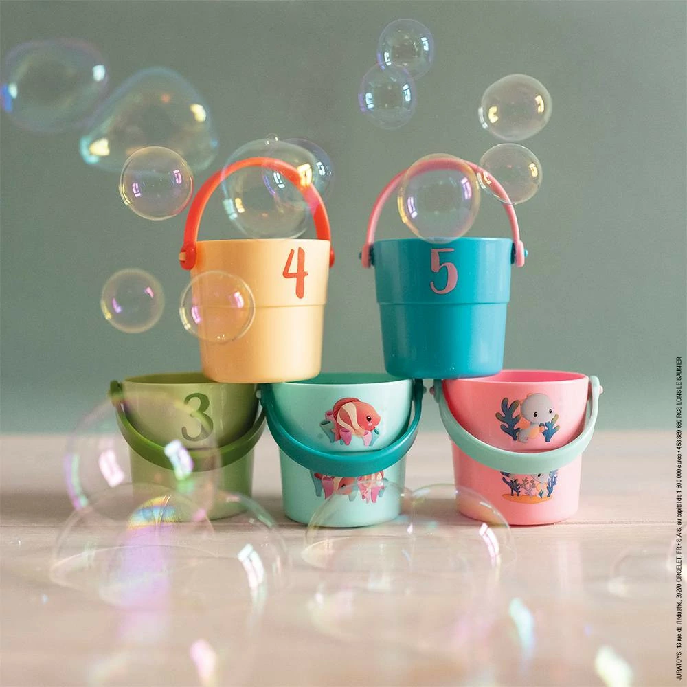 Juguete para el Agua 5 Cubos de Actividades. Mis animales bebés - Imagen 2