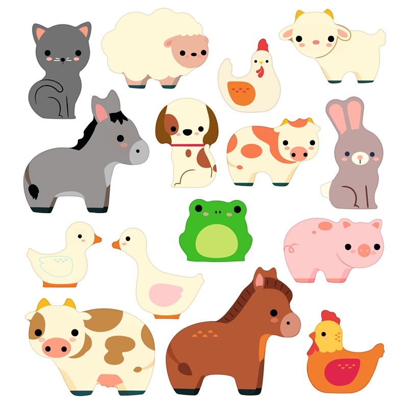 Pegatinas Reposicionables. Los Animales de la Granja - Imagen 3