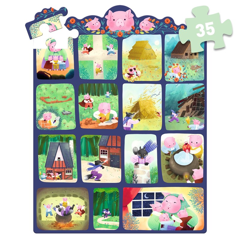 Story Puzzle Cuentos. Los 3 Cerditos - Imagen 2