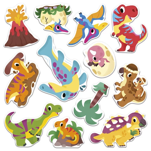Pegatinas Gruesas Reposicionables Dinosaurios - Janod - Imagen 4