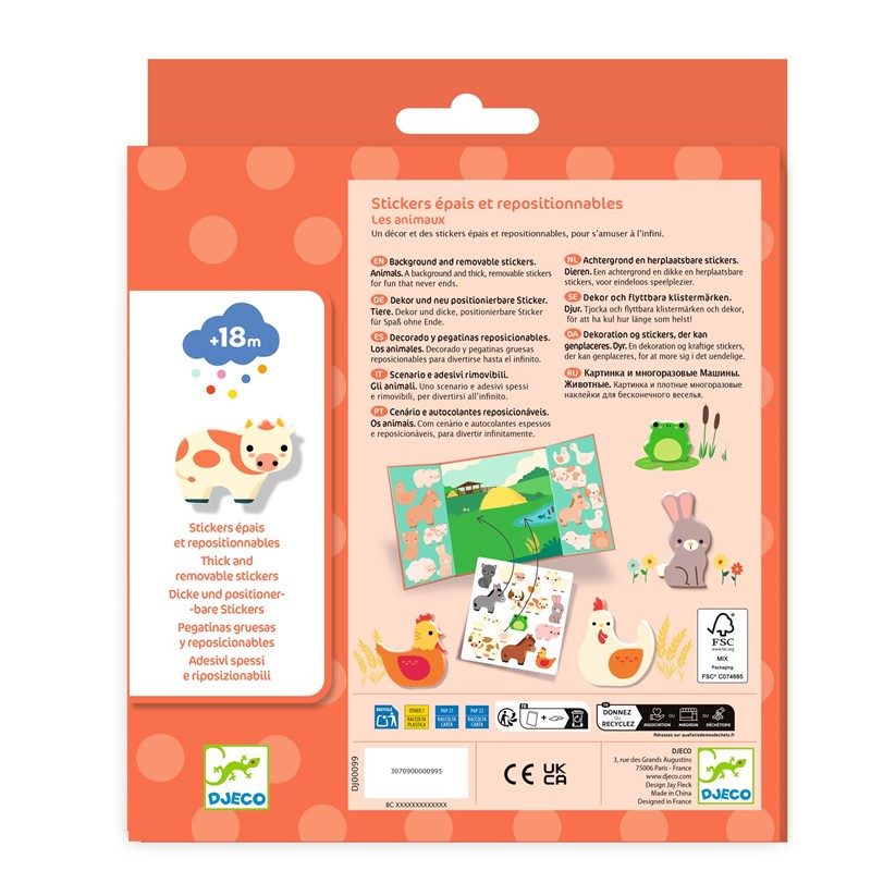 Pegatinas Reposicionables. Los Animales de la Granja - Imagen 4