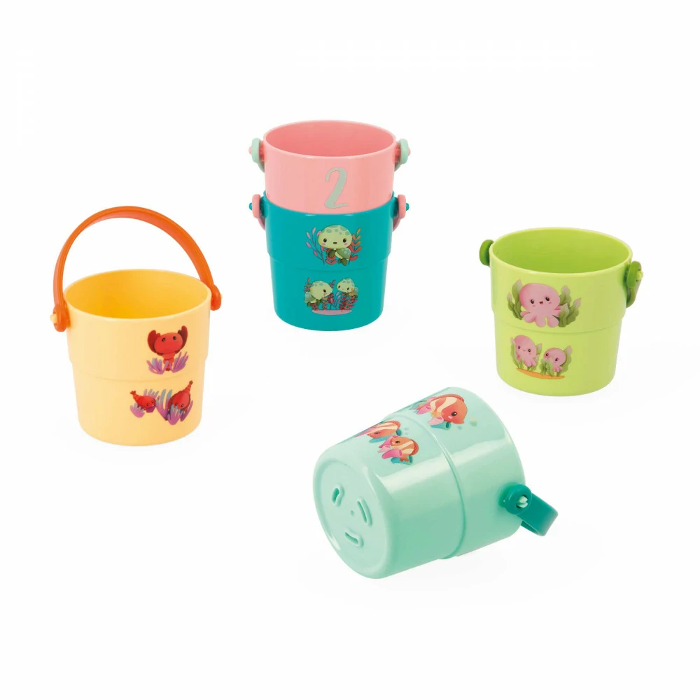 Juguete para el Agua 5 Cubos de Actividades. Mis animales bebés - Imagen 4