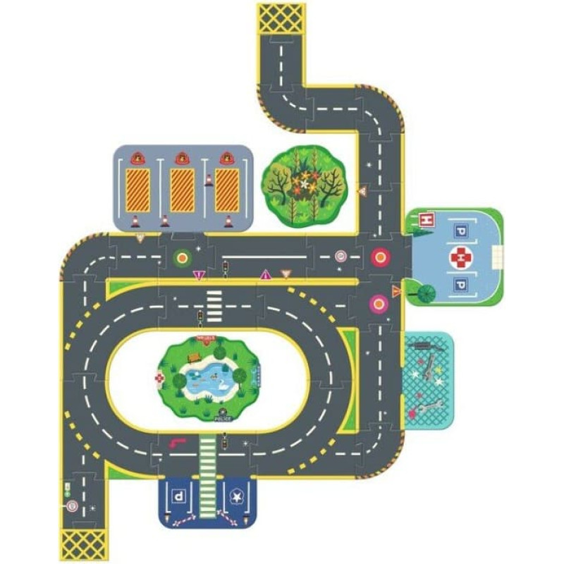 Puzzle City Gigante 34 pzas. Crazy Motors - Djeco - Imagen 4